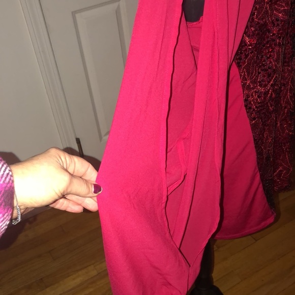 American Glamour size XL ted sequin mini dress long slit balloon sleeves - Picture 7 of 13